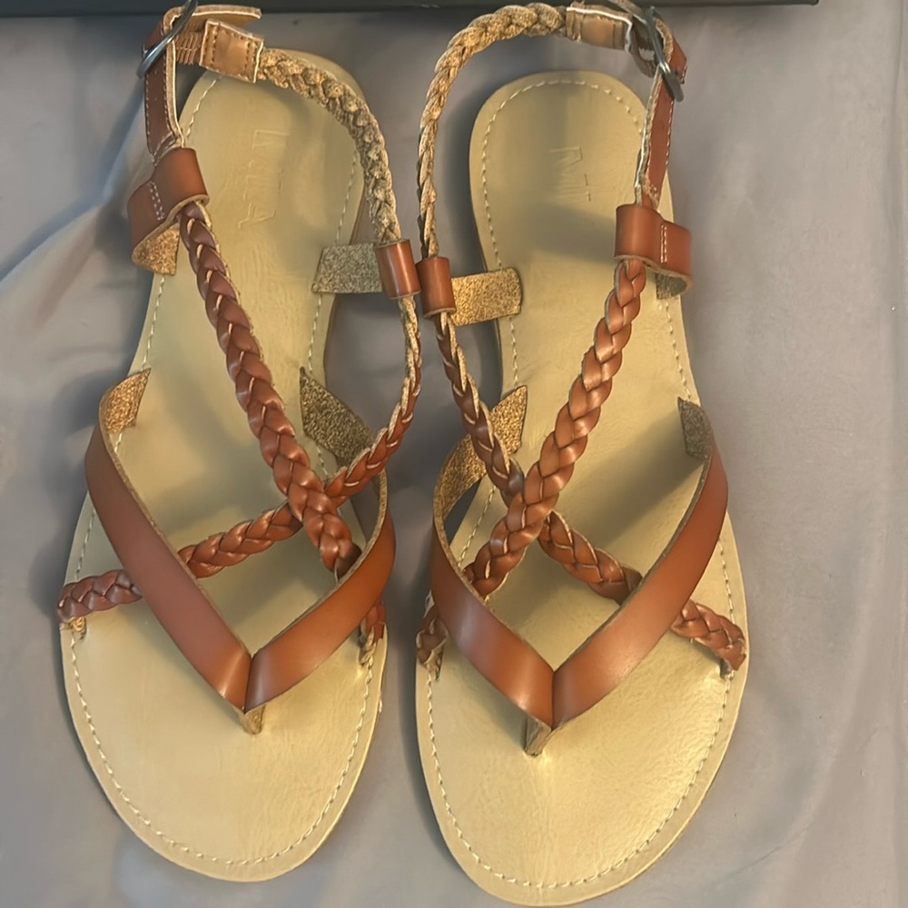 Brand new, never worn w/ the sticker still on the bottom of the shoes.